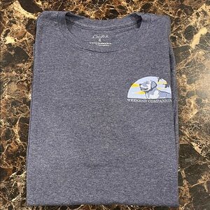 Blue/Gray Graphic T-Shirt with Dog Print